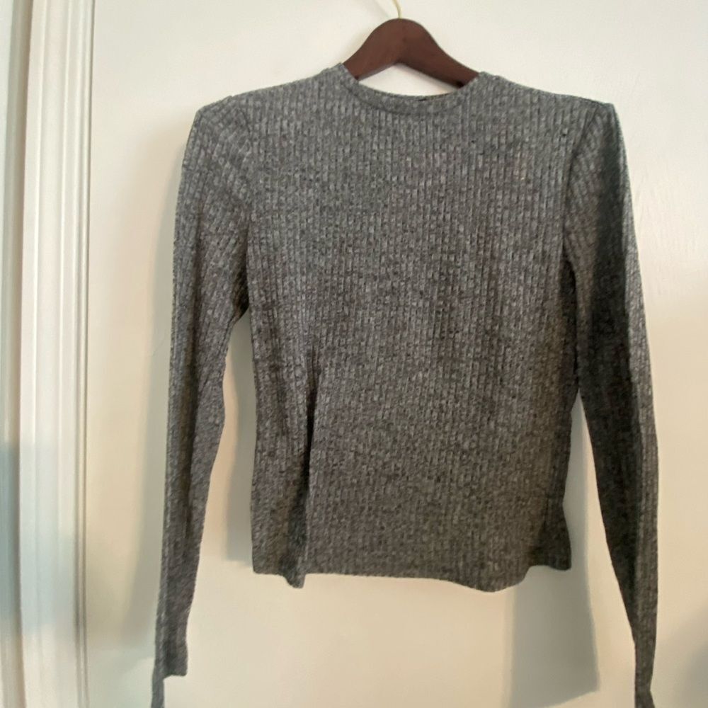 SHEIN Long Sleeve Shirt | Color: Gray and black | Size: Large |